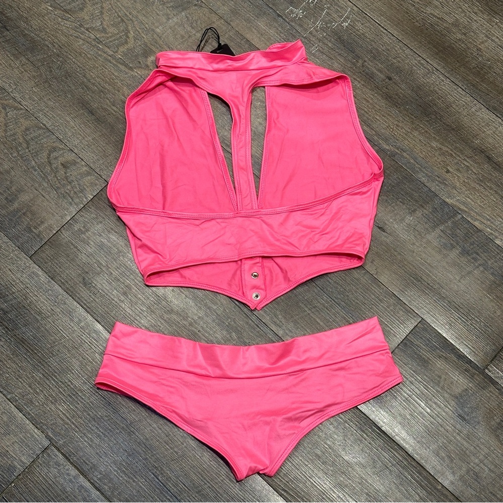 Mapale 2 Piece Neon Pink Set Medium New with Tags - Picture 2 of 12